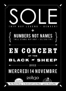 Affiche concert The Black Sheep 14-11-12