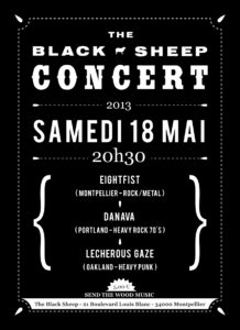 Affiche concert The Black Sheep 18-05-13