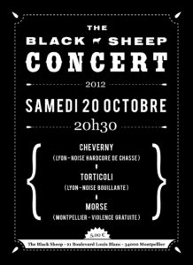 Affiche concert The Black Sheep 20-10-12