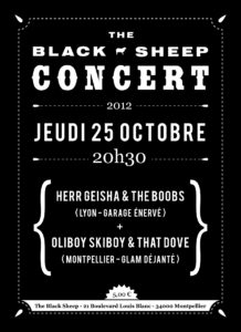 Affiche concert The Black Sheep 25-10-12