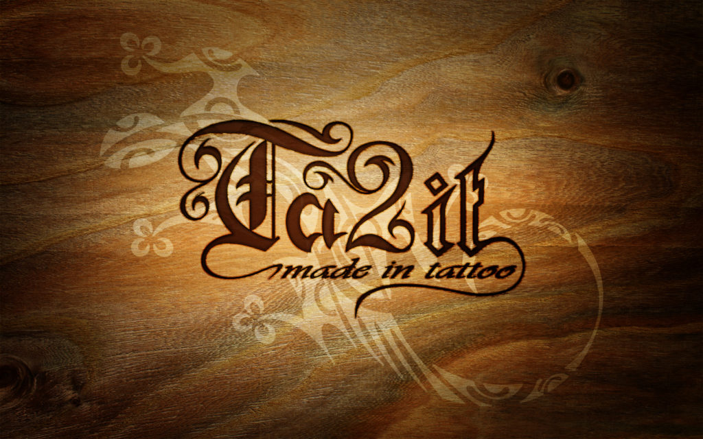 Fond d'écran wood logo Ta2it