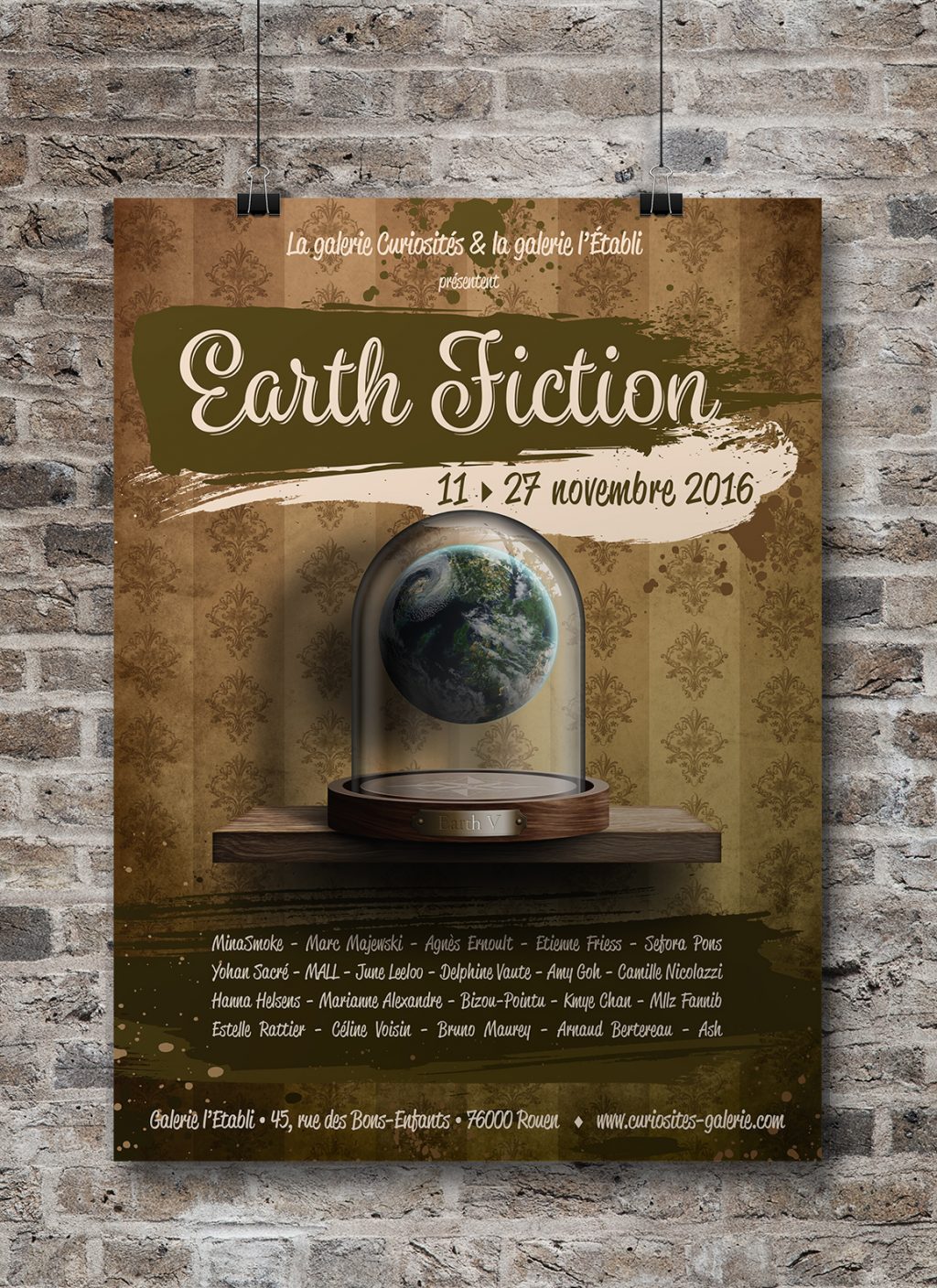 Affiche exposition Earth Fiction Galerie Curiosités